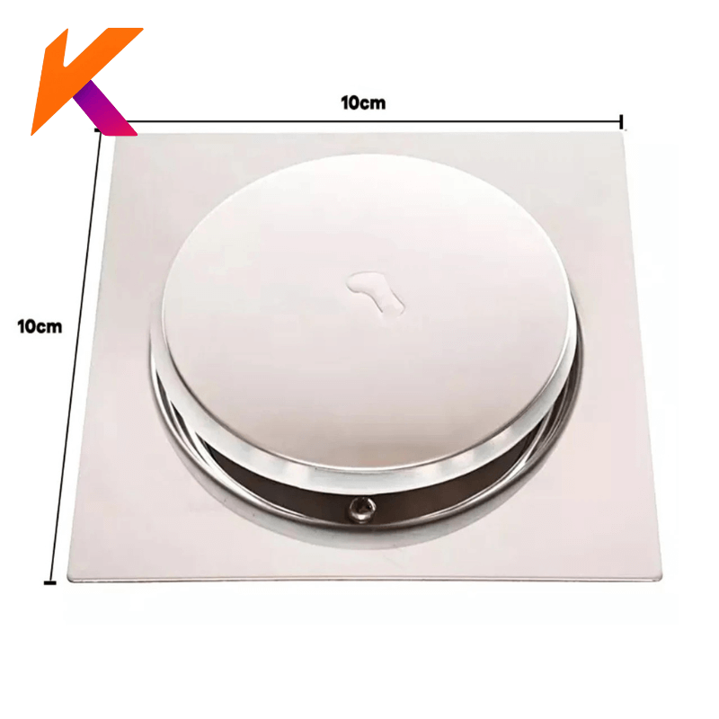 Ralo Inteligente Click 10cm Banheiro 10x10 Inox Cromado F901 Luuk Young