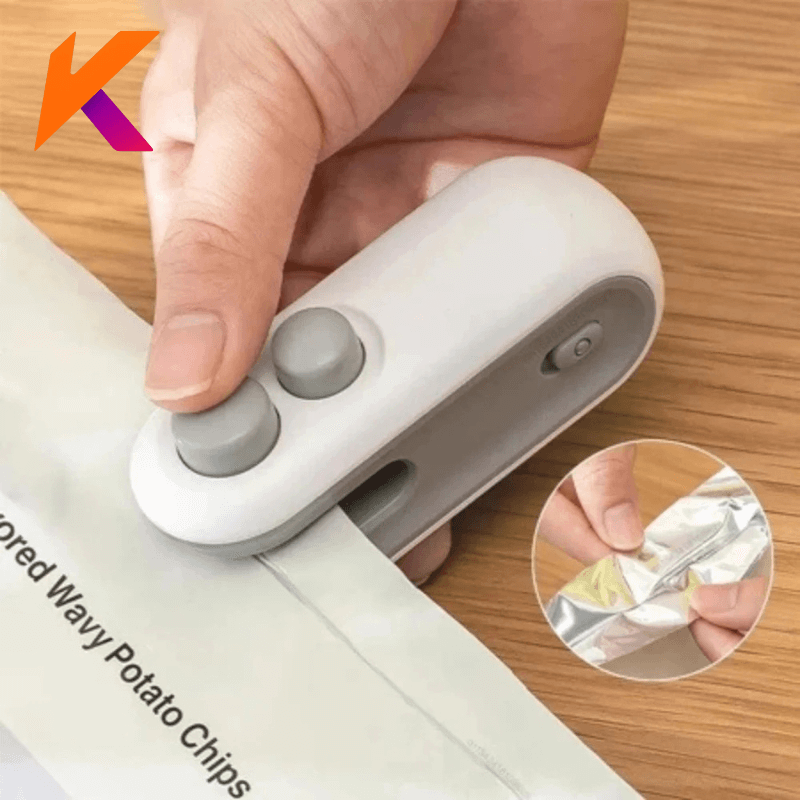 Mini Selador De Embalagem e Sacos ; Seladora a Vacuo Recarregavel USB ; Cortador de Embalagem